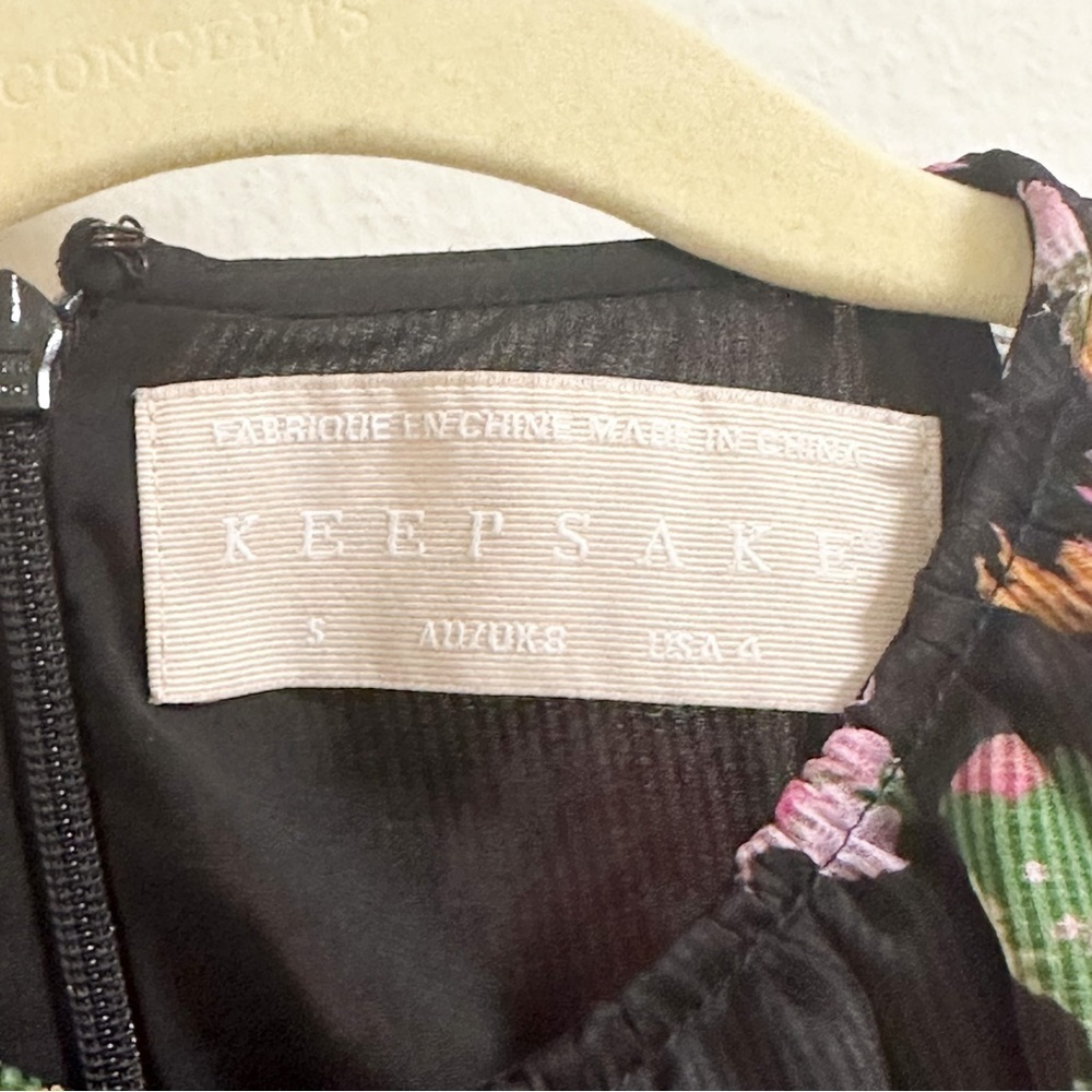 Keepsake the label black floral flowy mini dress - Picture 4 of 6